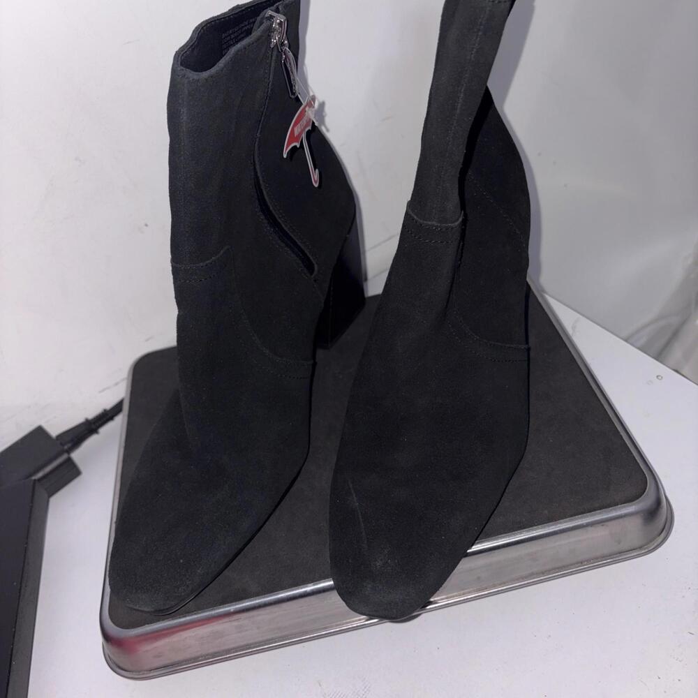 Blondo Sadie Waterproof Suede Heeled Bootie Ankle Boots‎ Black US 11M New